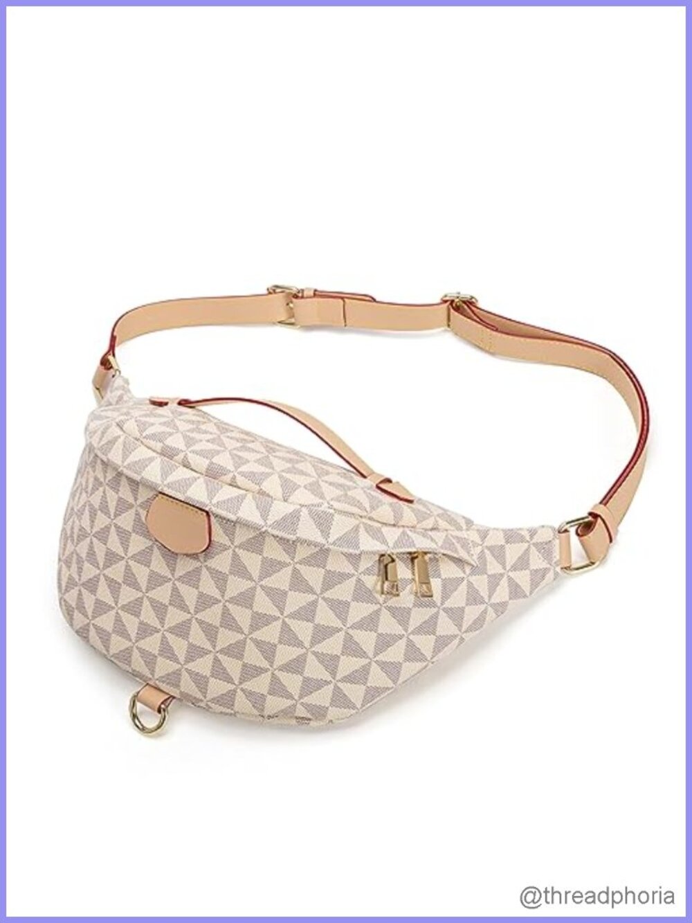 FLRUXI Womens Faux Leather Hip Pack Crossbody Bag Belt Bag